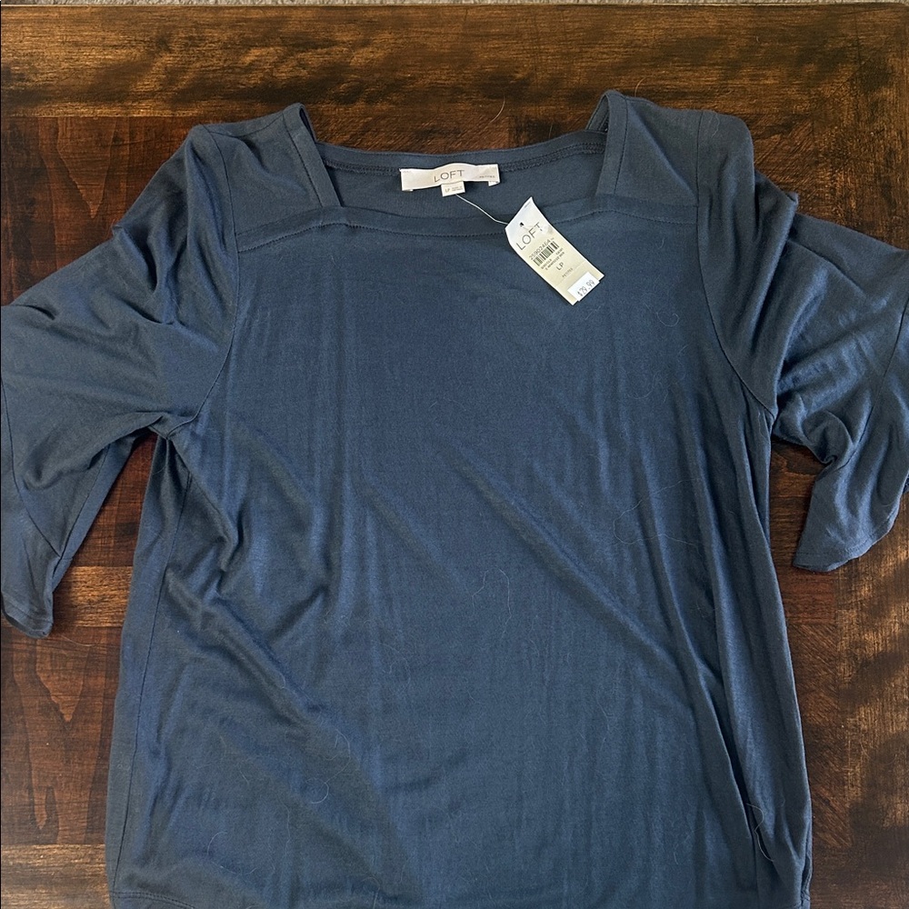 LOFT Slate Blue Blouse